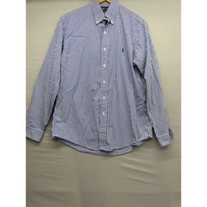 Ralph Lauren Custom Fit Mens Large Striped Button Down Shirt Long Sleeve